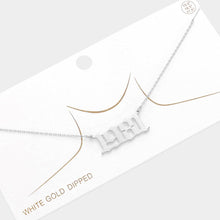 Load image into Gallery viewer, Gold 1981 White Gold Dipped Birth Year Pendant Necklace
