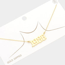 Load image into Gallery viewer, Gold 1986 Gold Dipped Birth Year Pendant Necklace
