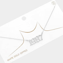 Load image into Gallery viewer, Gold 1987 White Gold Dipped Birth Year Pendant Necklace
