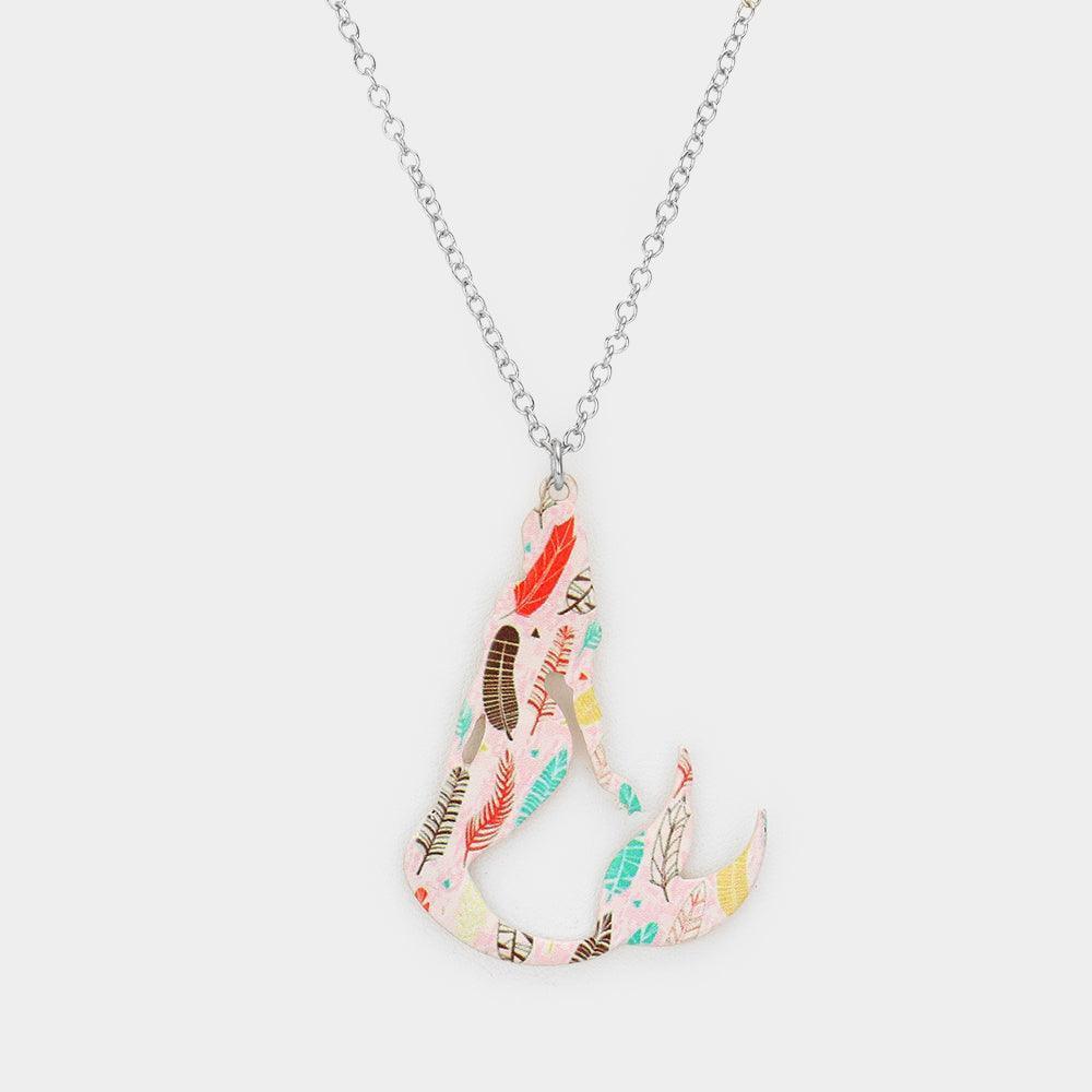 Silver Patterned Mermaid Pendant Necklace - Jewelry Store by Erik Rayo