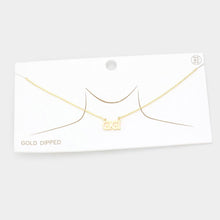 Load image into Gallery viewer, Gold GIGI Gold Dipped Metal Message Pendant Necklace
