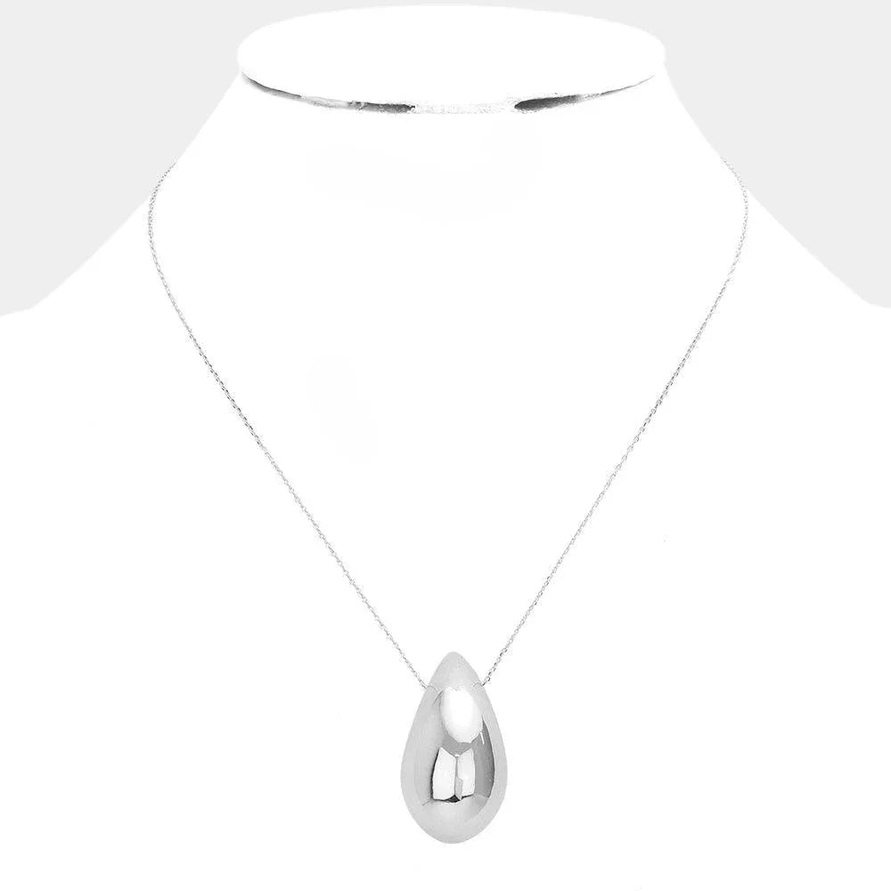 Metal Teardrop Pendant Necklace - Jewelry Store by Erik Rayo