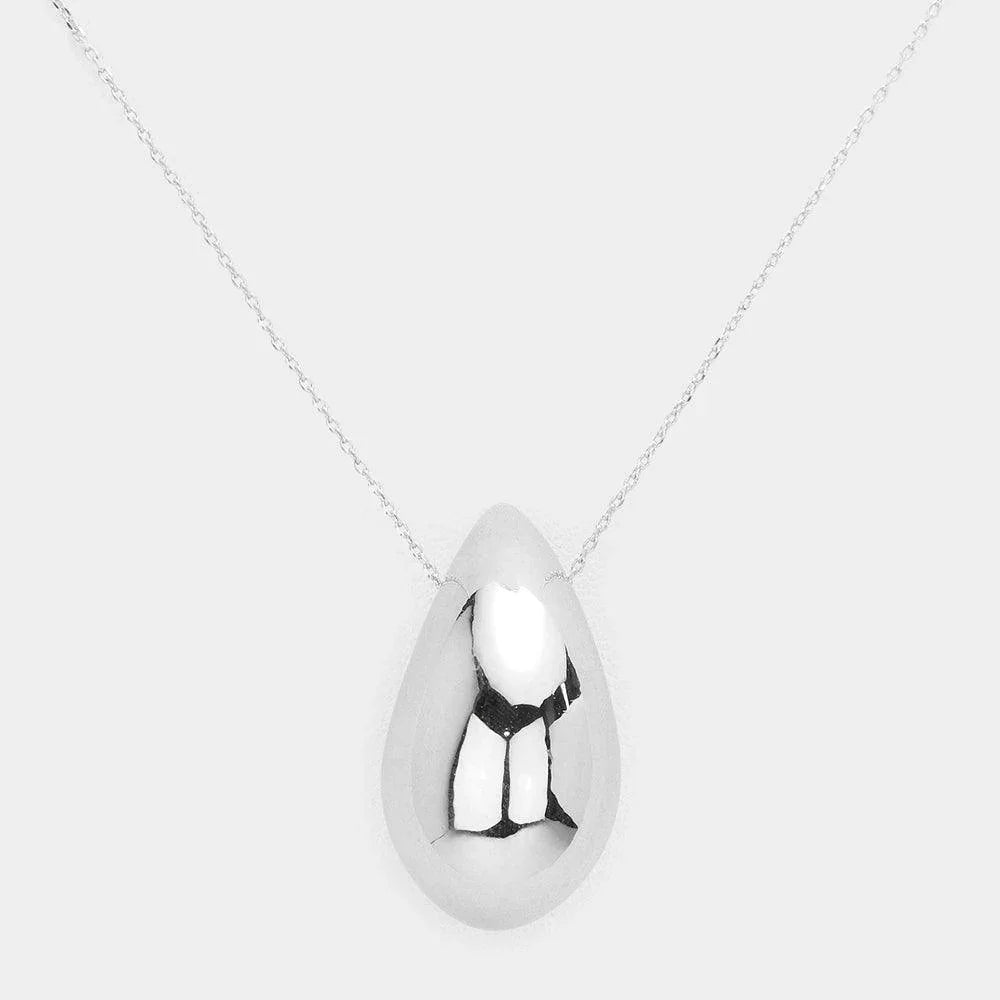 Metal Teardrop Pendant Necklace - Jewelry Store by Erik Rayo