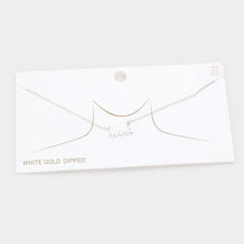 Load image into Gallery viewer, Gold White Gold Dipped Metal MAMA Message Pendant Necklace
