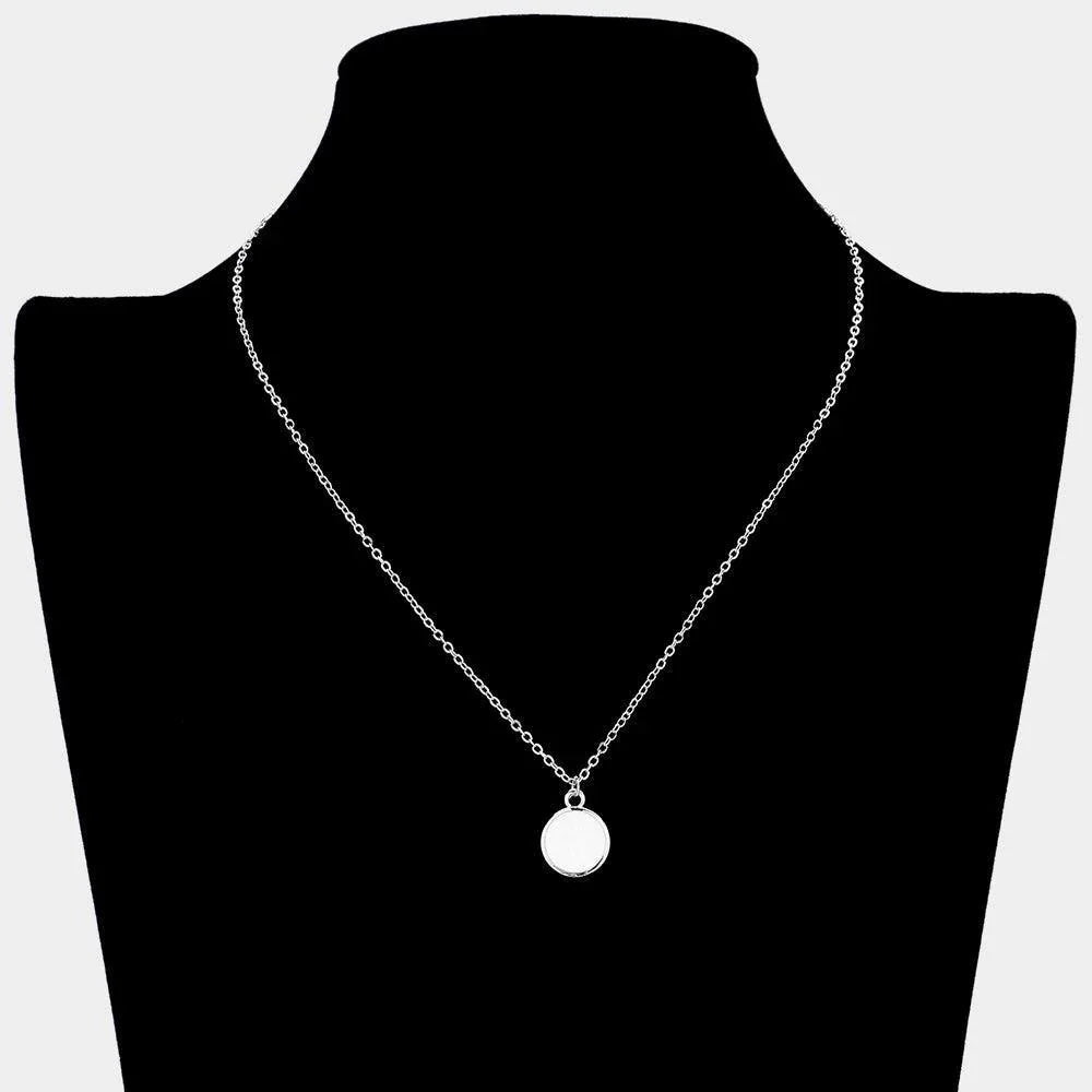 Cream Mother Of Pearl Disc Pendant Necklace - Jewelry Store by Erik Rayo