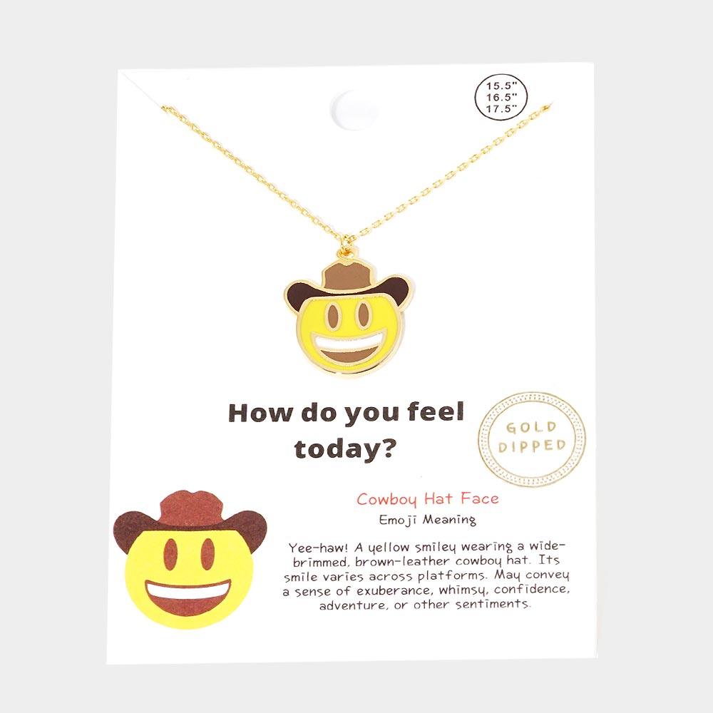 Gold Gold Dipped Emoji Pendant Necklace - Jewelry Store by Erik Rayo