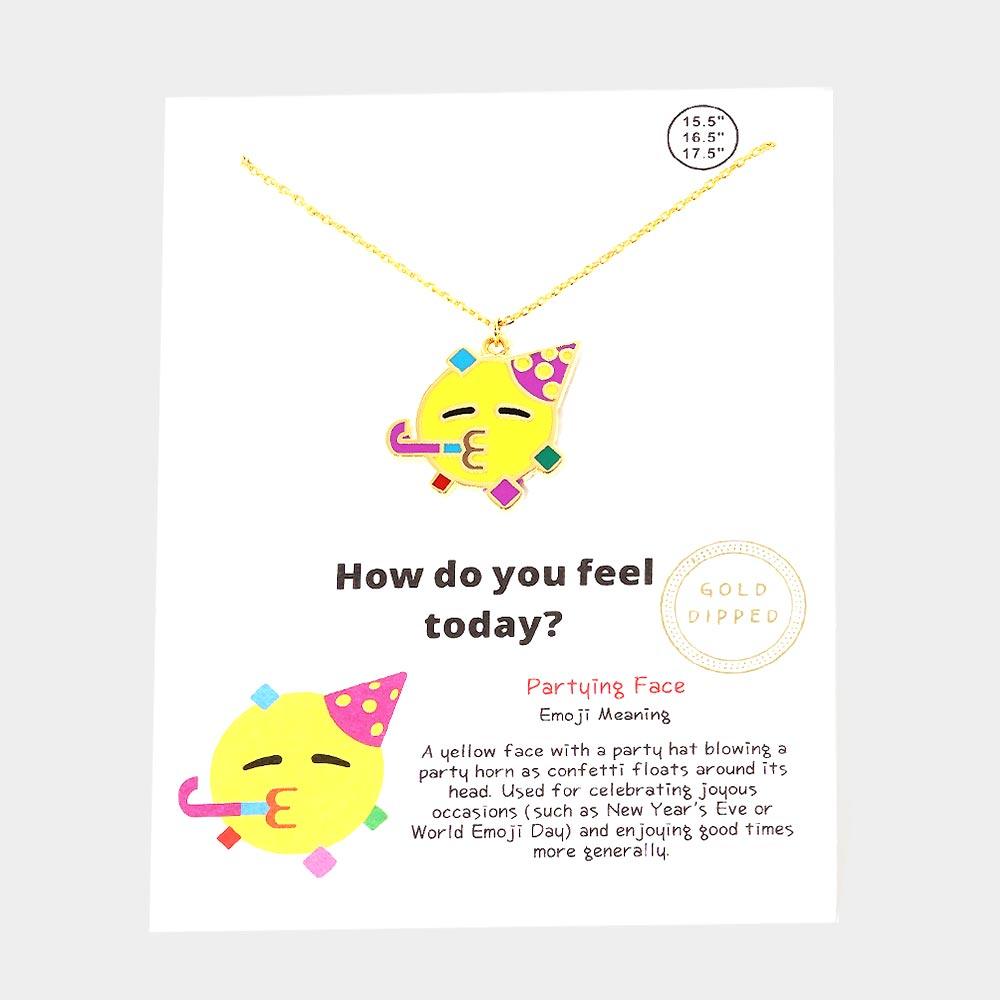 Gold Gold Dipped Emoji Pendant Necklace - Jewelry Store by Erik Rayo