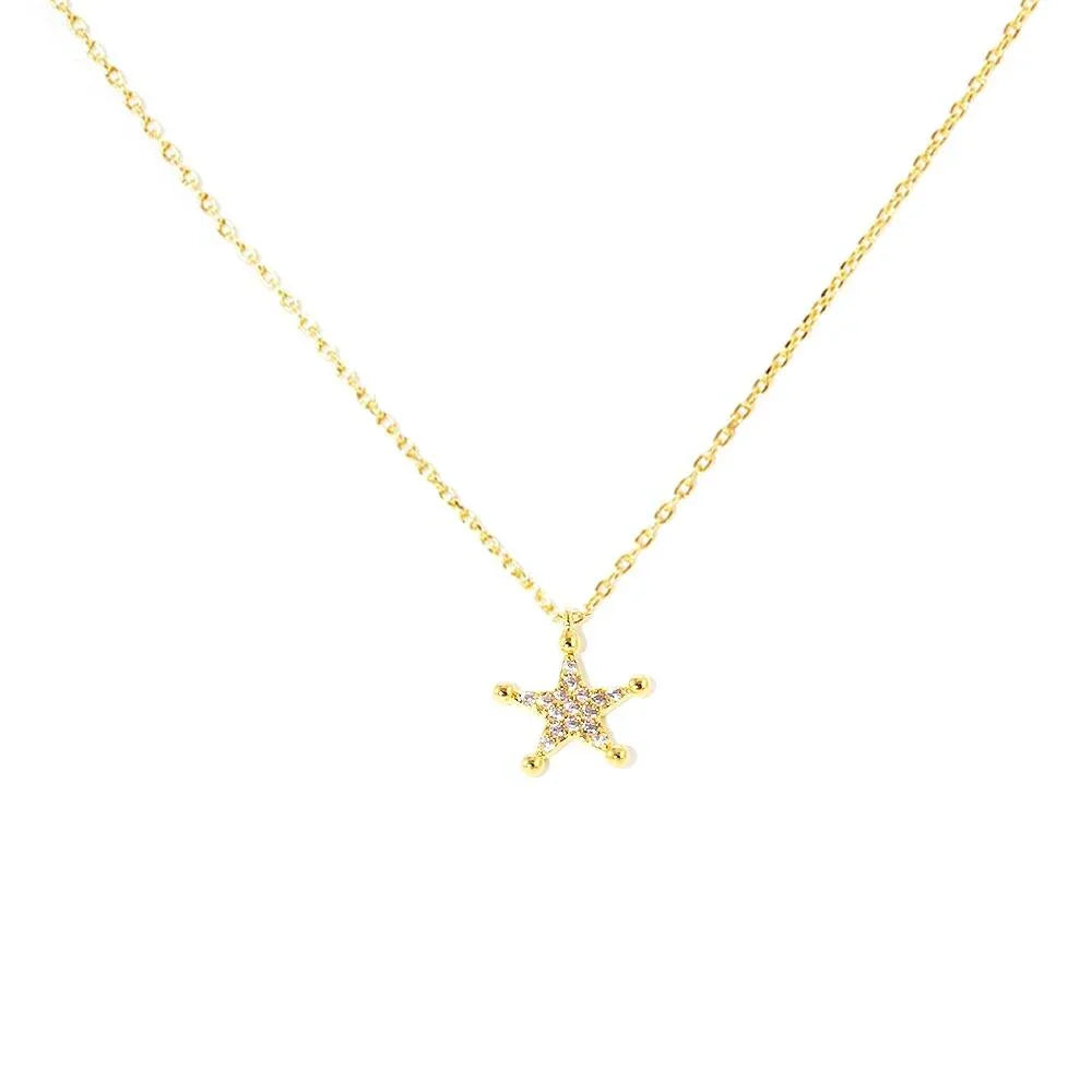 Gold Gold Dipped CZ Star Pendant Necklace - Jewelry Store by Erik Rayo