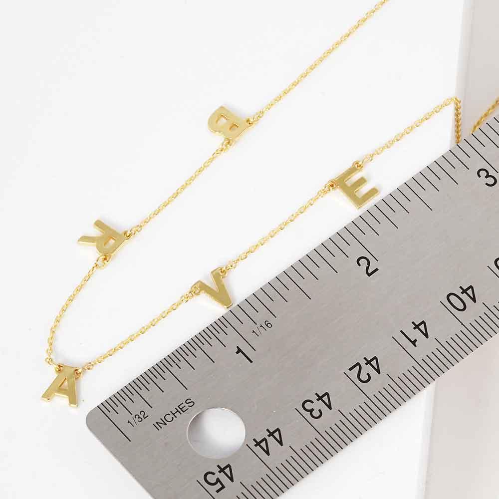 Gold BRAVE Gold Dipped Metal Message Pendant Station Necklace - Jewelry Store by Erik Rayo