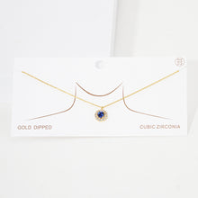 Load image into Gallery viewer, Gold Gold Dipped CZ Round Pendant Necklace
