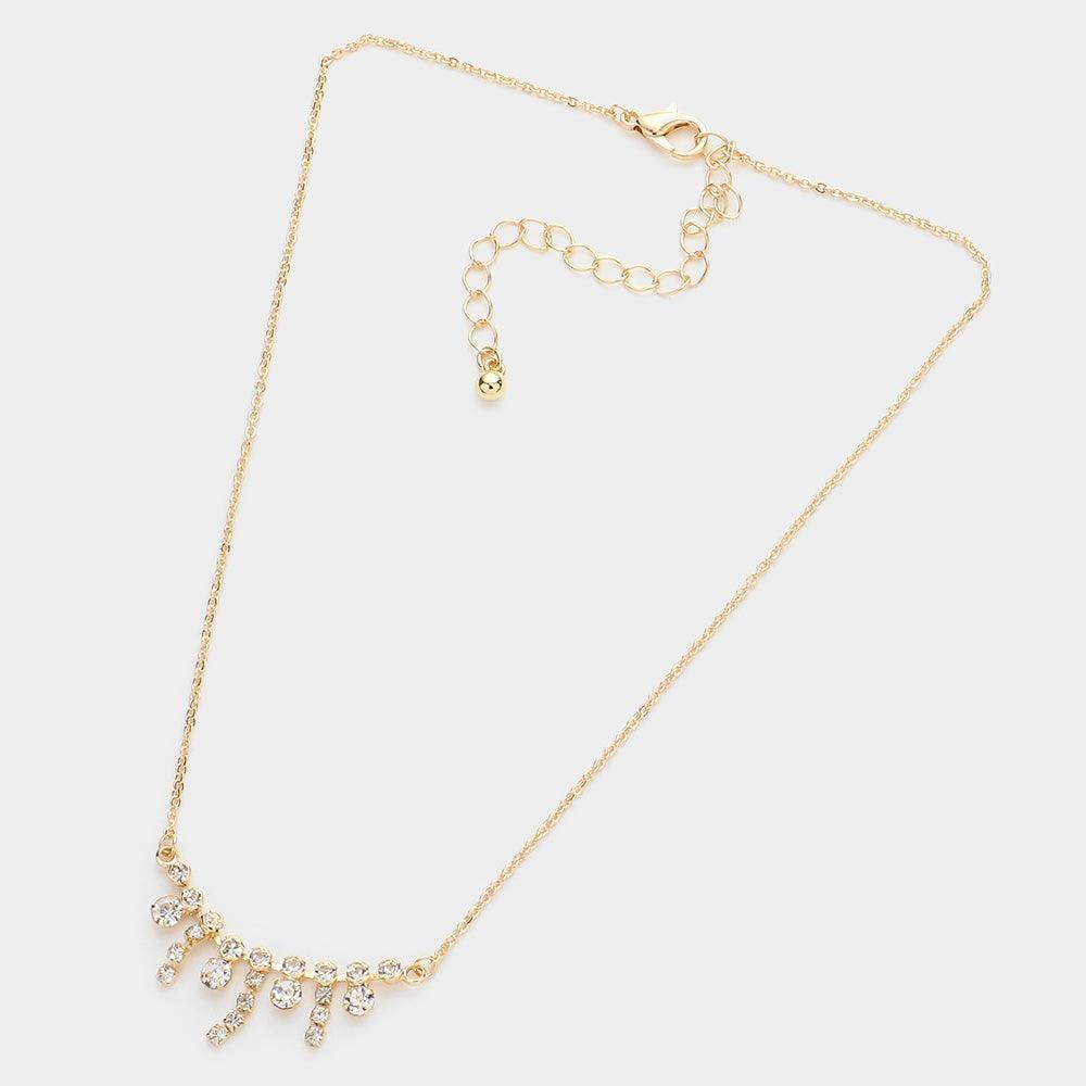 Gold Brass Metal Bubble Stone Pendant Necklace - Jewelry Store by Erik Rayo