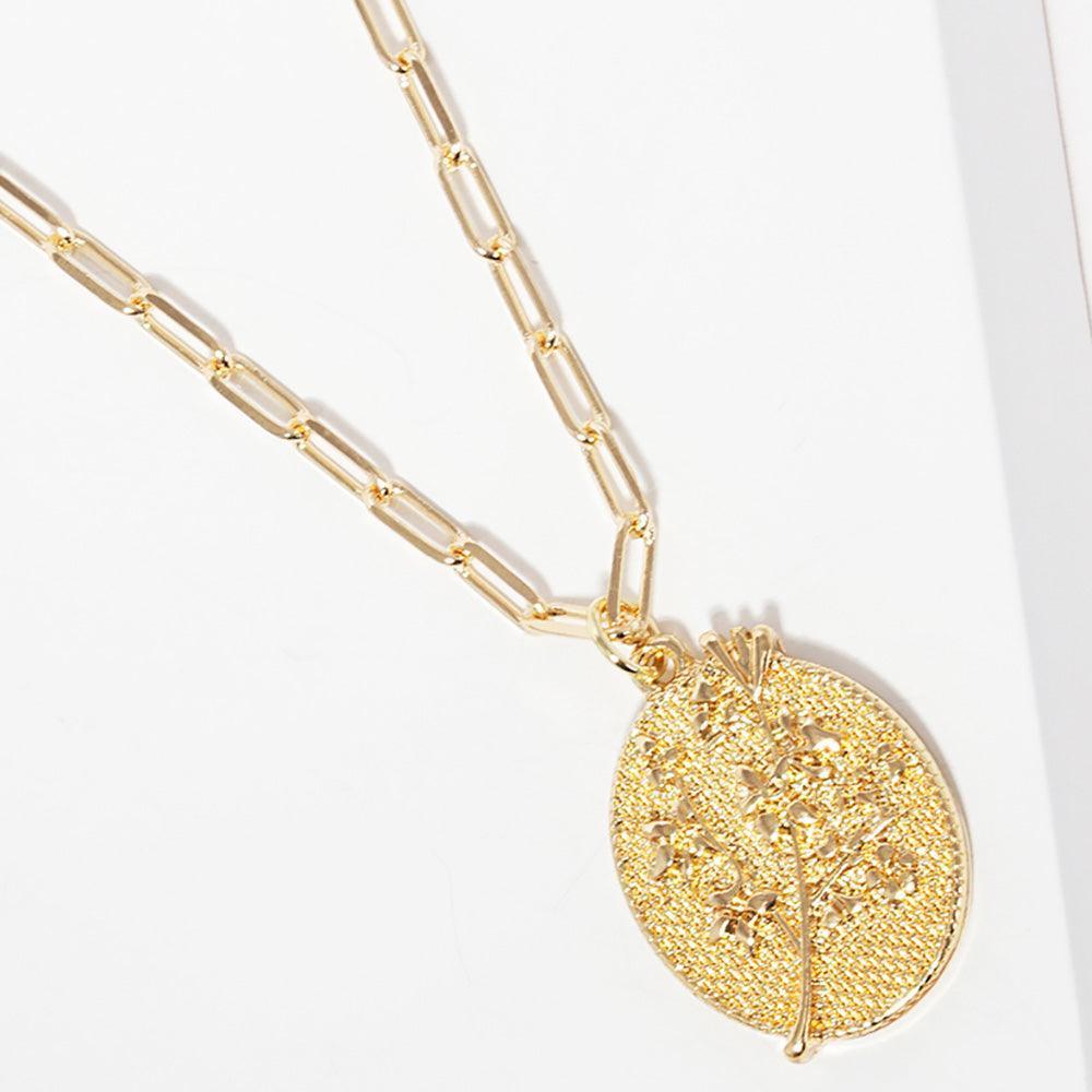 Gold MARCH Gold Dipped Birth Flower Pendant Necklace - Jewelry Store by Erik Rayo