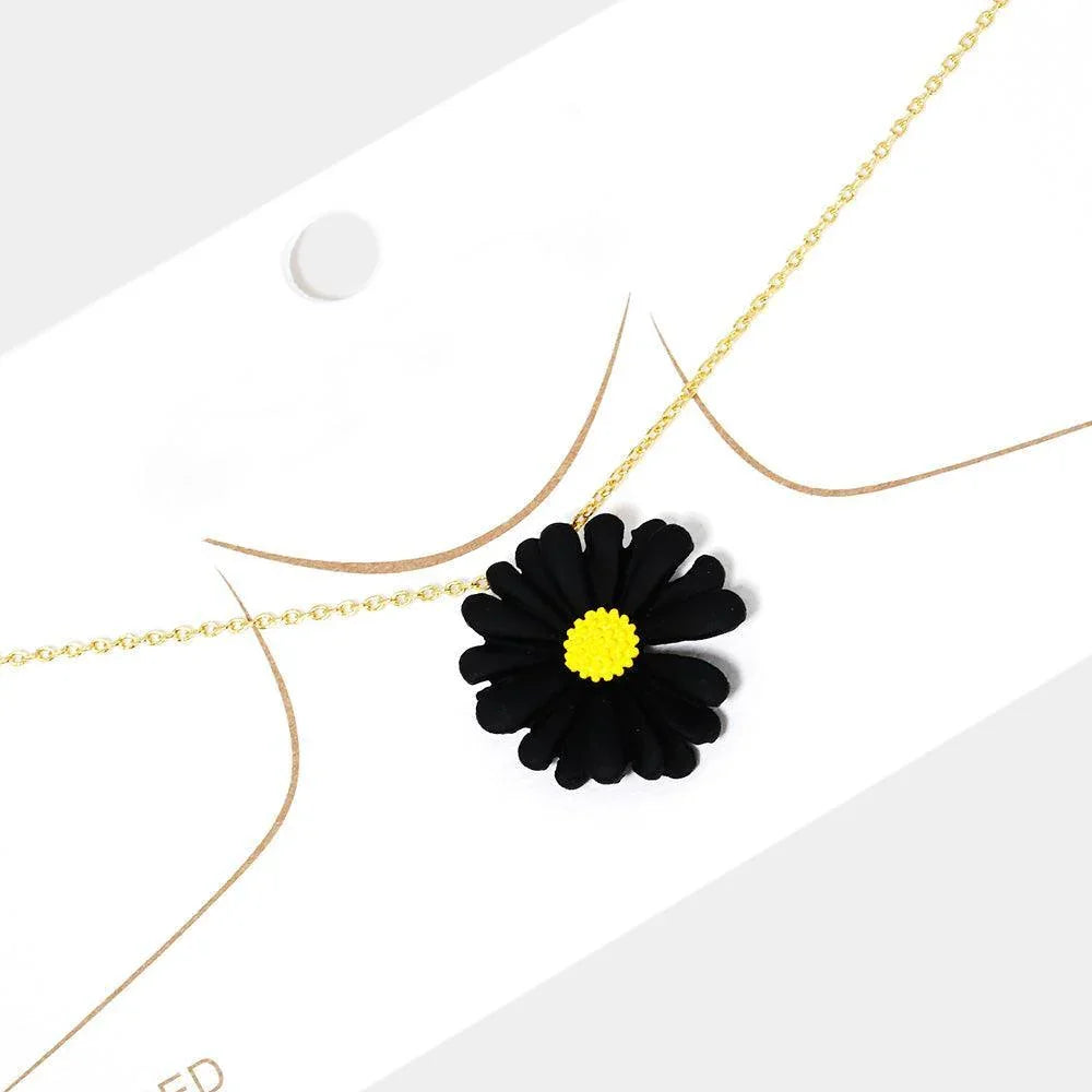 Gold Gold Dipped Bloom Flower Pendant Necklace - Jewelry Store by Erik Rayo