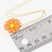 Load image into Gallery viewer, Green Gold Dipped Bloom Flower Pendant Necklace

