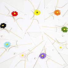 Load image into Gallery viewer, Green Gold Dipped Bloom Flower Pendant Necklace
