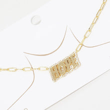 Load image into Gallery viewer, Gold Gold Dipped Hope Message Pendant Necklace
