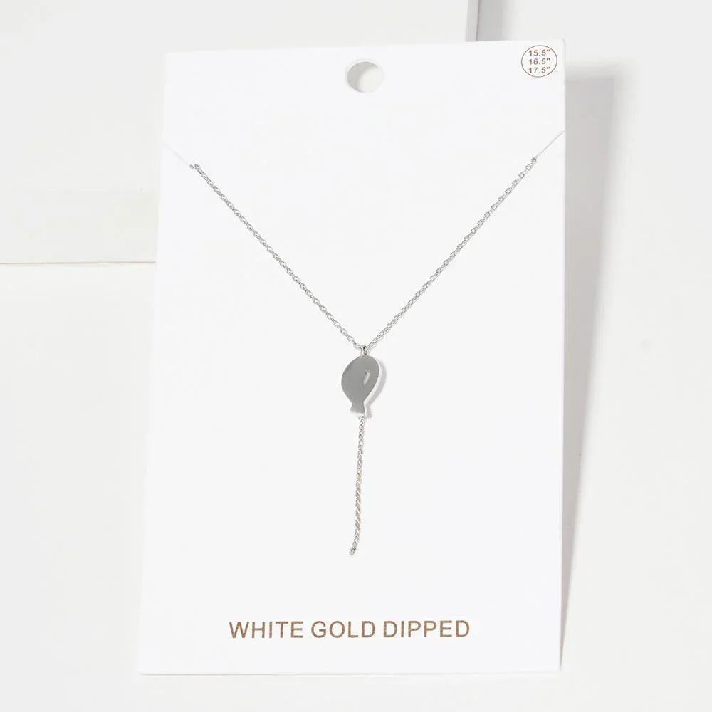 Gold Gold Dipped Mini Balloon Pendant Y Necklace - Jewelry Store by Erik Rayo