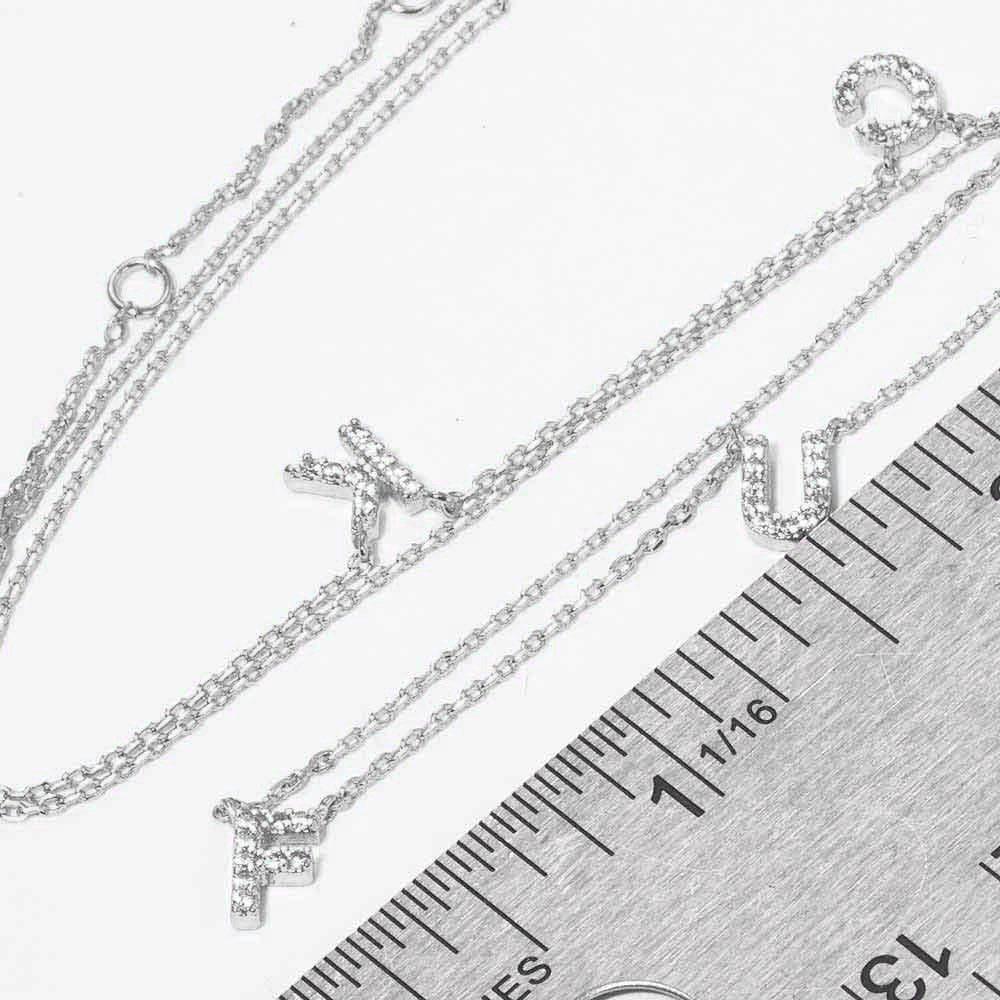 Gold FXXK Message Pendant White Gold Dipped Necklace - Jewelry Store by Erik Rayo