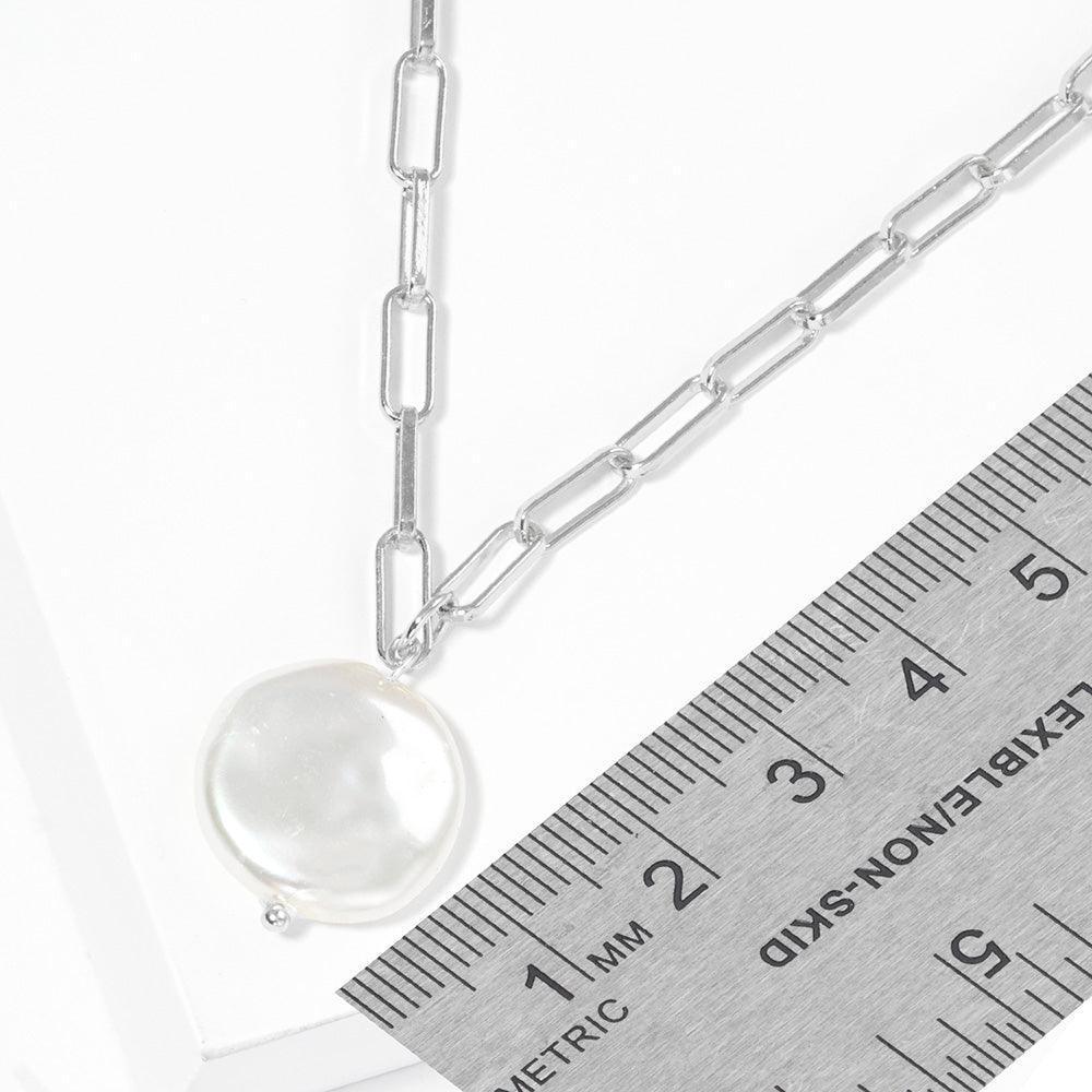 Gold White Gold Dipped Pearl Pendant Choker Necklace - Jewelry Store by Erik Rayo