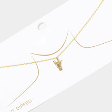 Load image into Gallery viewer, Gold Gold Dipped Metal I LOVE YOU Hand Sign Pendant Necklace
