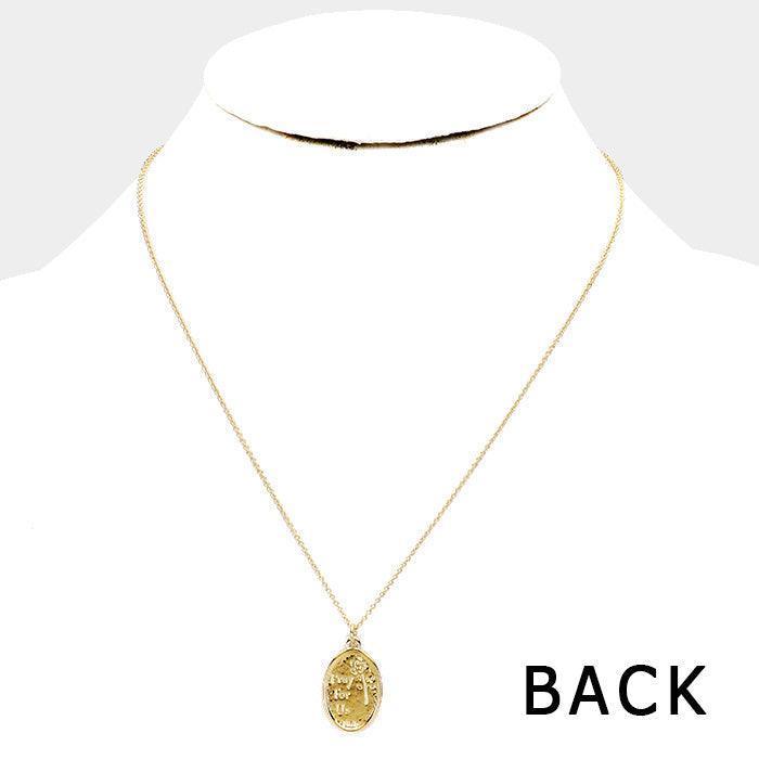 14k Gold Dipped St. Joan Of Arc Pendant Necklace - Jewelry Store by Erik Rayo