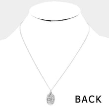 Load image into Gallery viewer, Silver Sterling Silver Dipped St. Joan Of Arc Pendant Necklace
