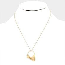 Load image into Gallery viewer, 14K Gold Dipped &#39;Brave&#39; Pendant Necklace
