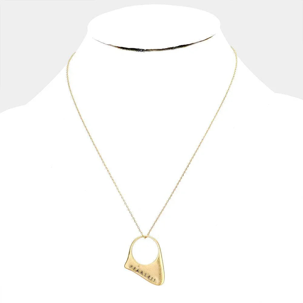 14K Gold Dipped 'Fearless' Pendant Necklace - Jewelry Store by Erik Rayo
