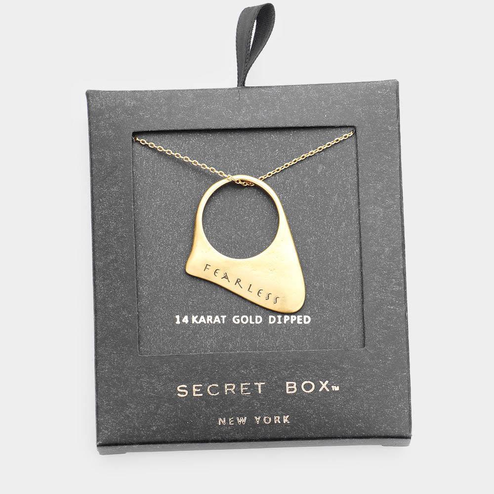 14K Gold Dipped 'Fearless' Pendant Necklace - Jewelry Store by Erik Rayo
