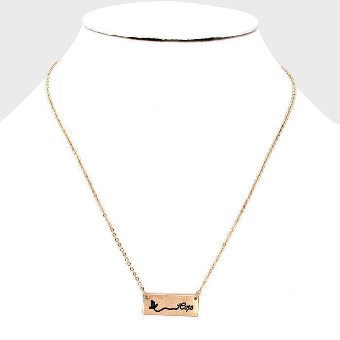 Gold "Hope" Pendant Necklace - Jewelry Store by Erik Rayo