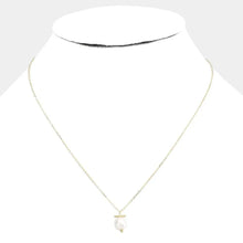 Load image into Gallery viewer, 14K Gold Dipped Genuine Pearl Pendant Necklace
