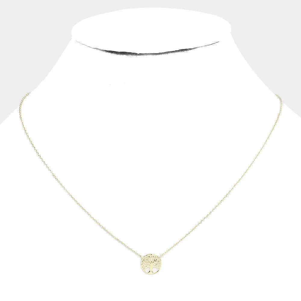 14K Gold Dipped Metal Tree of Life Pendant Necklace - Jewelry Store by Erik Rayo
