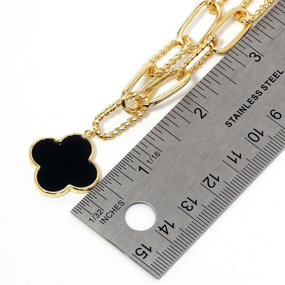 Gold Gold Dipped Quatrefoil Pendant Necklace - Jewelry Store by Erik Rayo
