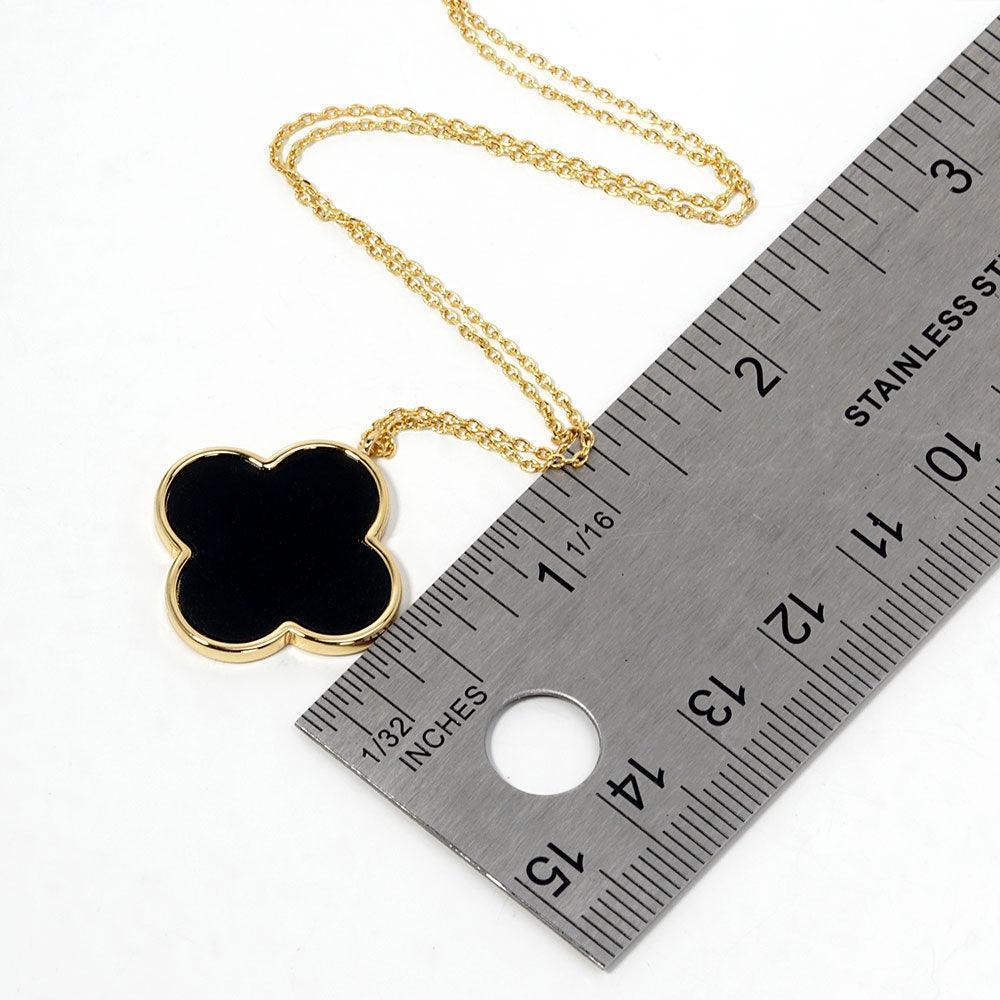 Gold Gold Dipped Quatrefoil Pendant Necklace - Jewelry Store by Erik Rayo