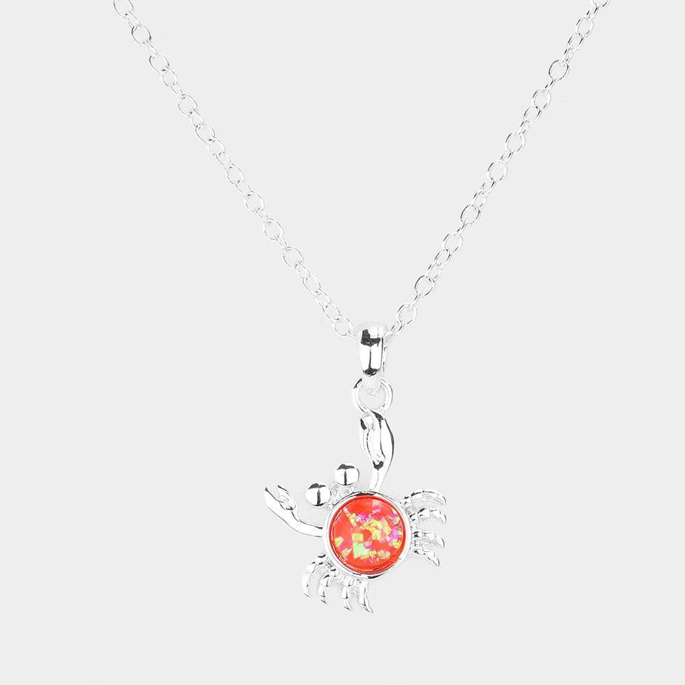 Red Crab Pendant Necklace - Jewelry Store by Erik Rayo