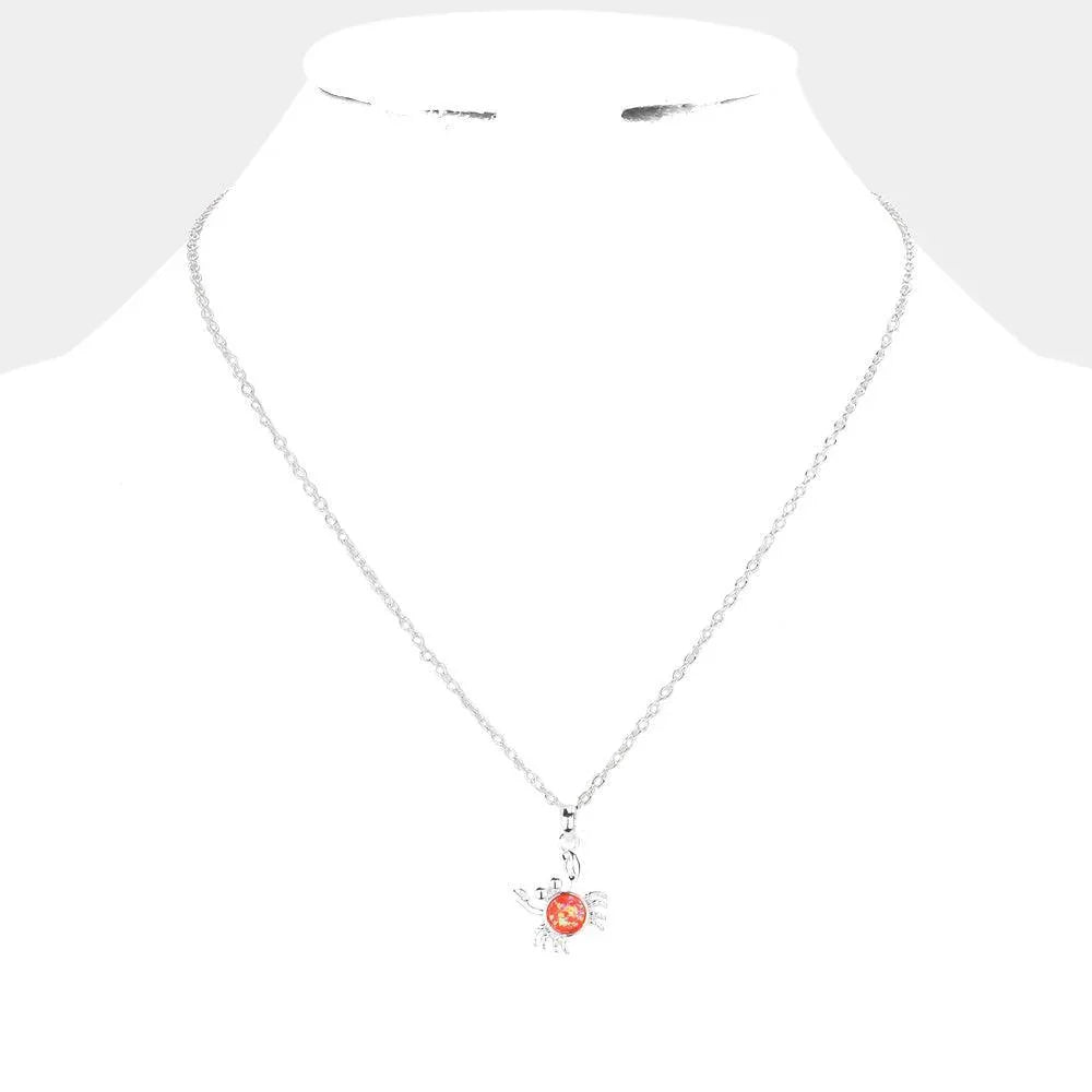 Red Crab Pendant Necklace - Jewelry Store by Erik Rayo