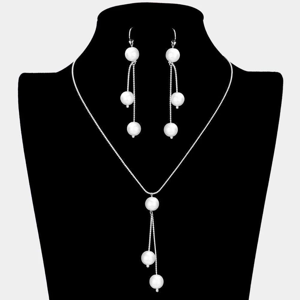 Dropped Pearl Y Necklace - Jewelry Store by Erik Rayo