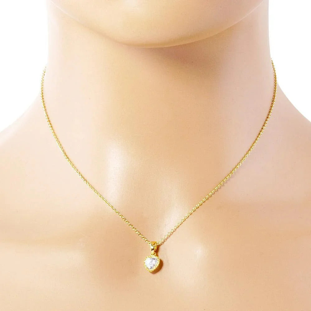 Gold Gold Dipped Heart Stone Pendant Necklace - Jewelry Store by Erik Rayo