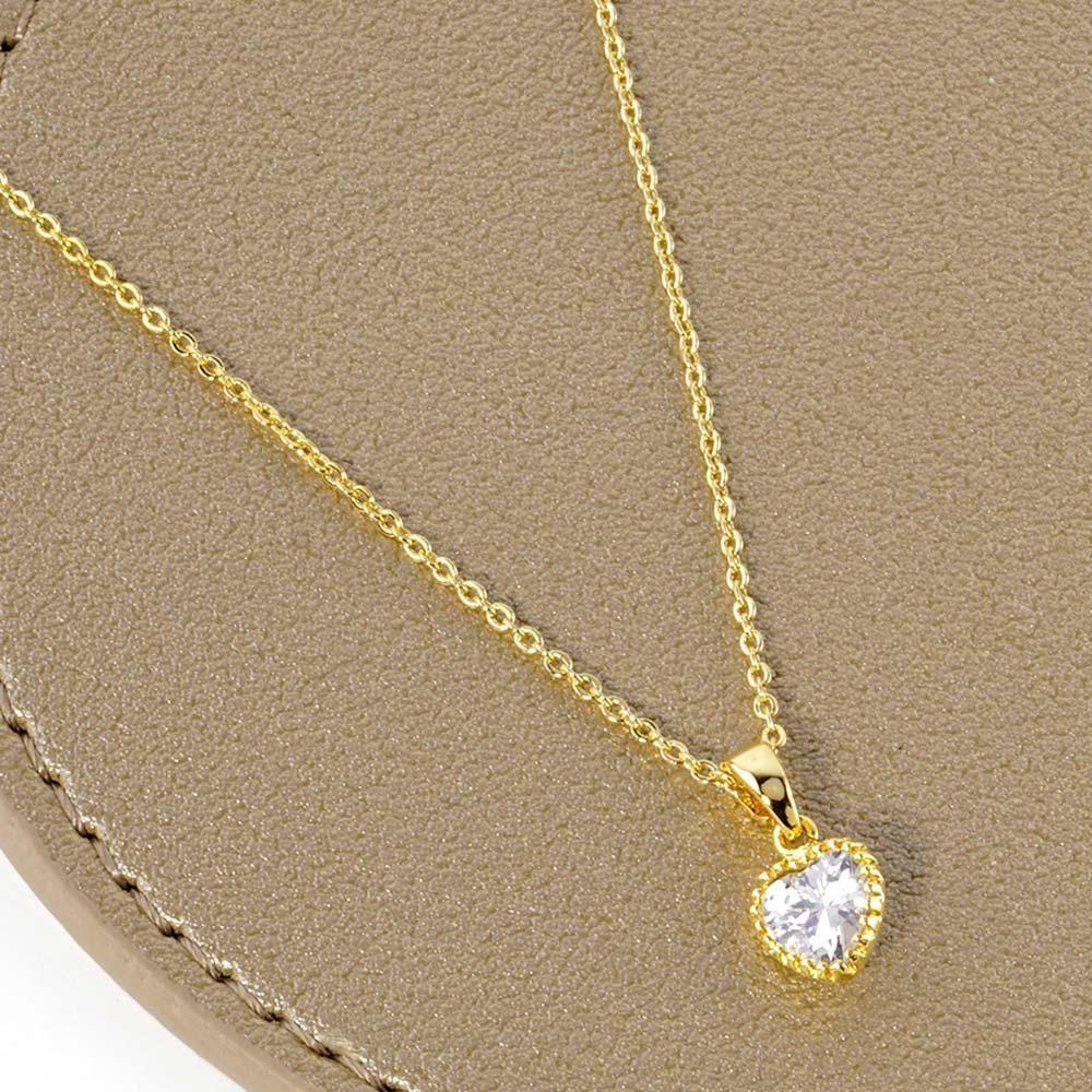Gold Gold Dipped Heart Stone Pendant Necklace - Jewelry Store by Erik Rayo