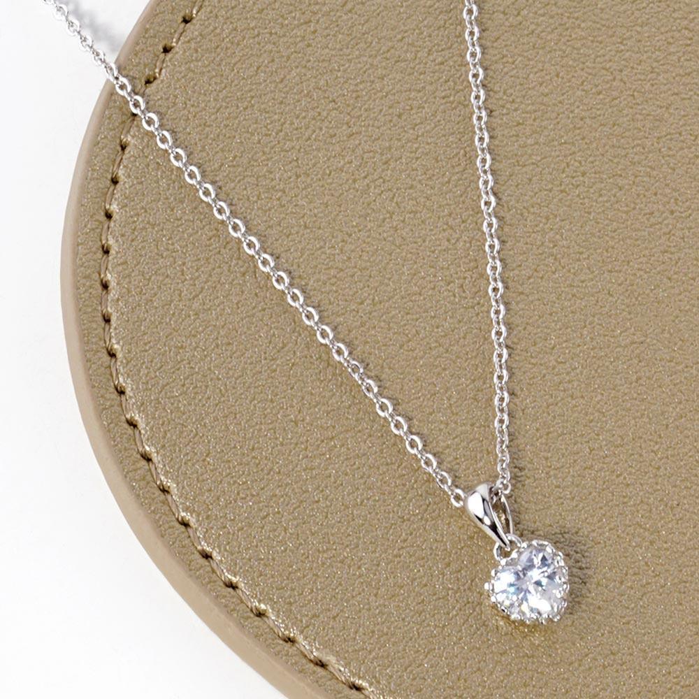 Gold White Gold Dipped Heart Stone Pendant Necklace - Jewelry Store by Erik Rayo