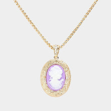 Load image into Gallery viewer, Lavender Cameo Pendant Necklace
