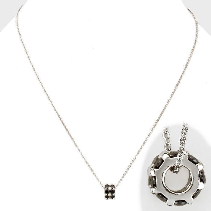 Hematite Crystal Ring Pendant Necklace - Jewelry Store by Erik Rayo