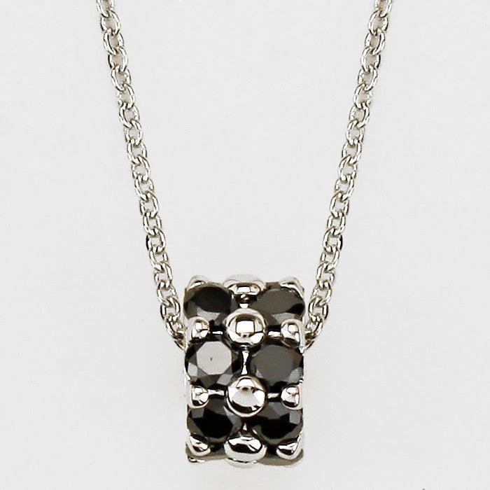 Hematite Crystal Ring Pendant Necklace