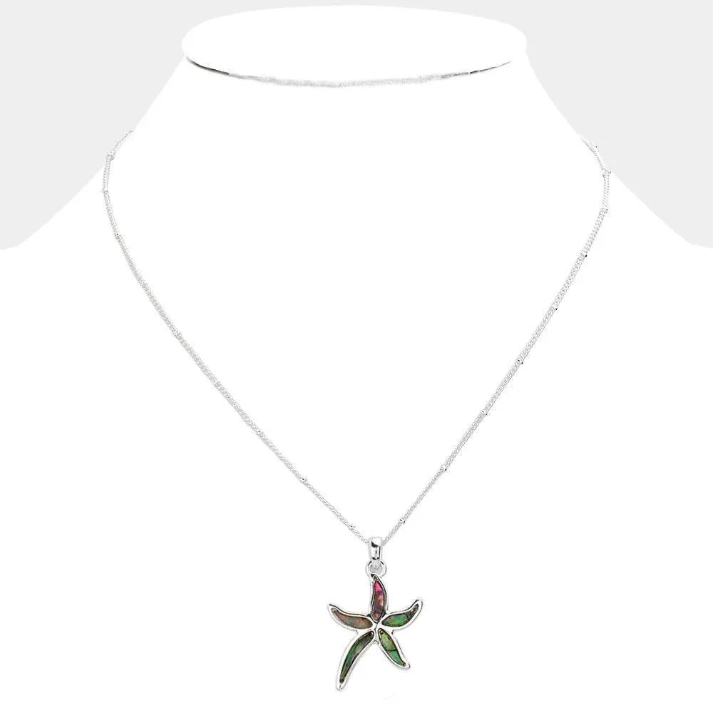 Abalone Starfish Pendant Necklace - Jewelry Store by Erik Rayo