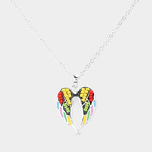 Load image into Gallery viewer, Seed Bead Embellished Wings Pendant Necklace
