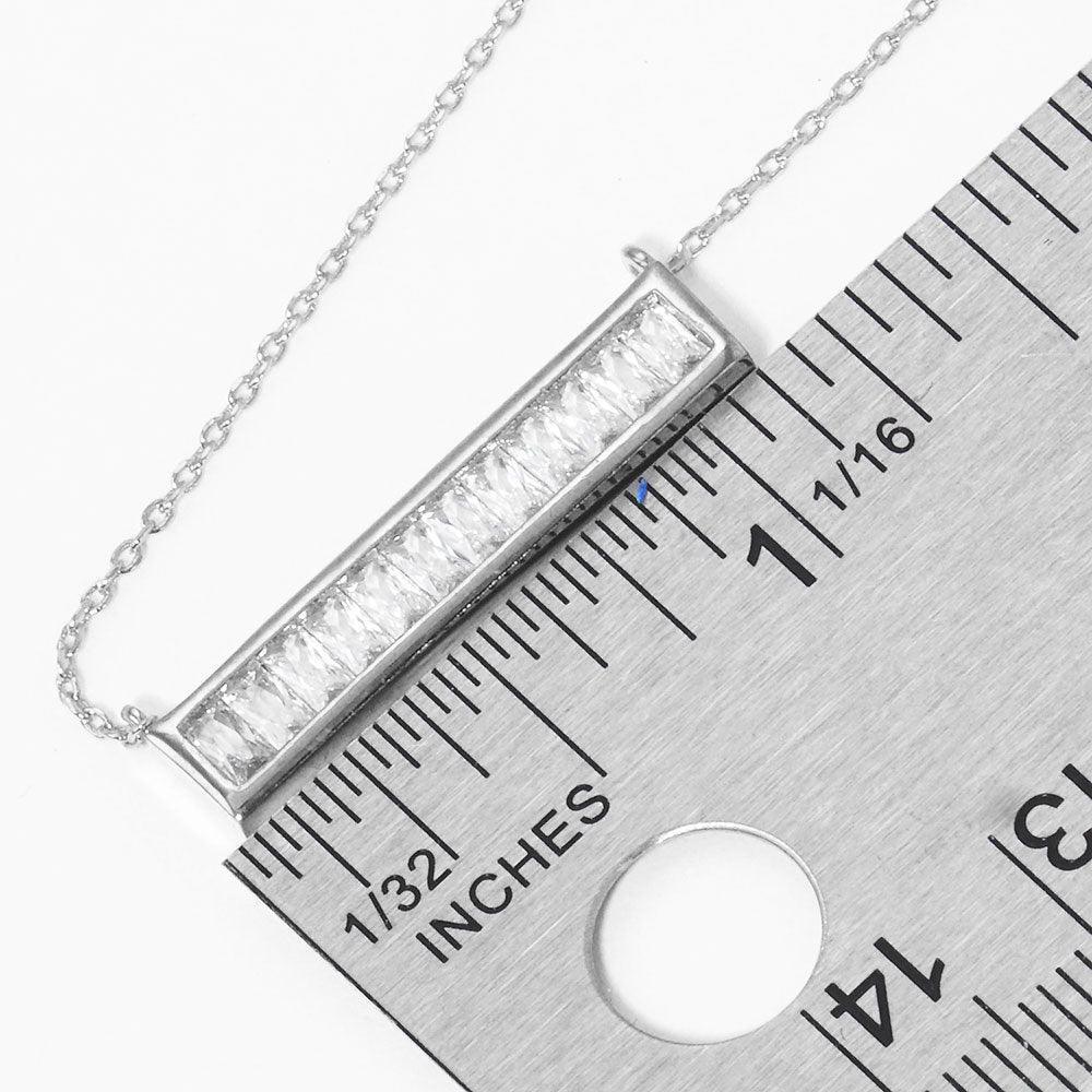 Gold White Gold Dipped Rectangle Stone Cluster Bar Pendant Necklace - Jewelry Store by Erik Rayo