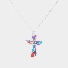 Load image into Gallery viewer, Colorful Cross Pendant Necklace
