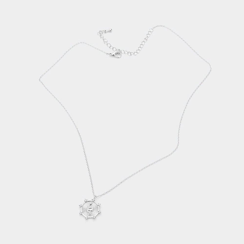 Rhinestone Embellished Brass Metal Snake Pendant Necklace - Jewelry Store by Erik Rayo