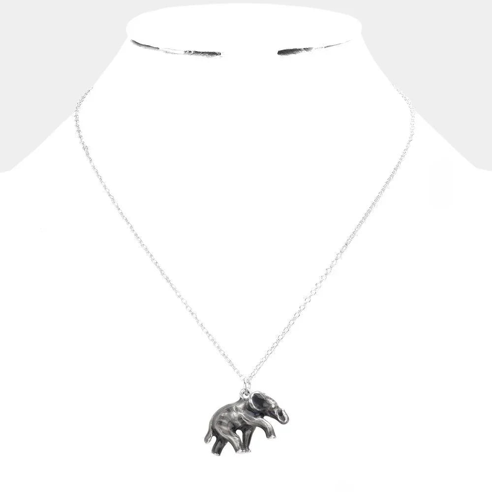 3D Elephant Pendant Necklace - Jewelry Store by Erik Rayo