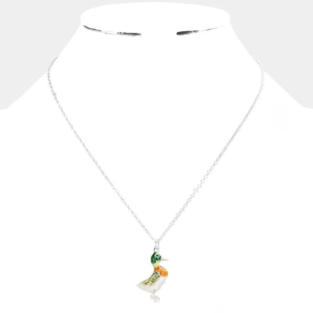 3D Mallard Duck Pendant Necklace - Jewelry Store by Erik Rayo